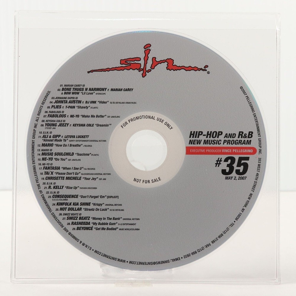 S.I.N. #35 New Music Program, Hip-Hop/R&B Promo (CD, May 2007) Beyonce, Bow Wow
